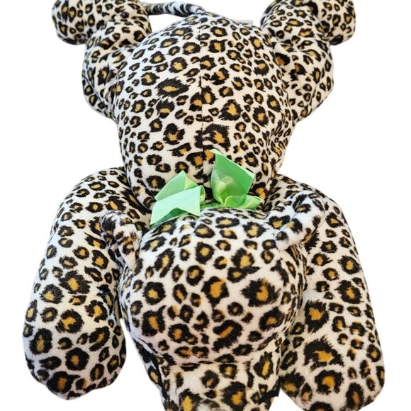 Ty Leopard Pillow Pals Plush 1996 Freckles Spotted Cat Flat Stuffed Animal 13" - Picture 1 of 8